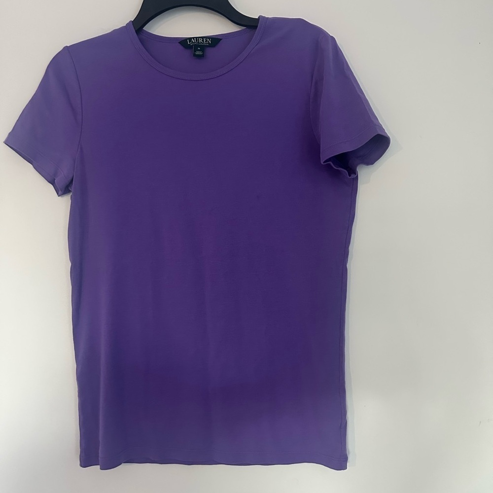 Lauren Ralph Lauren Vibrant Purple Short Sleeve Tee